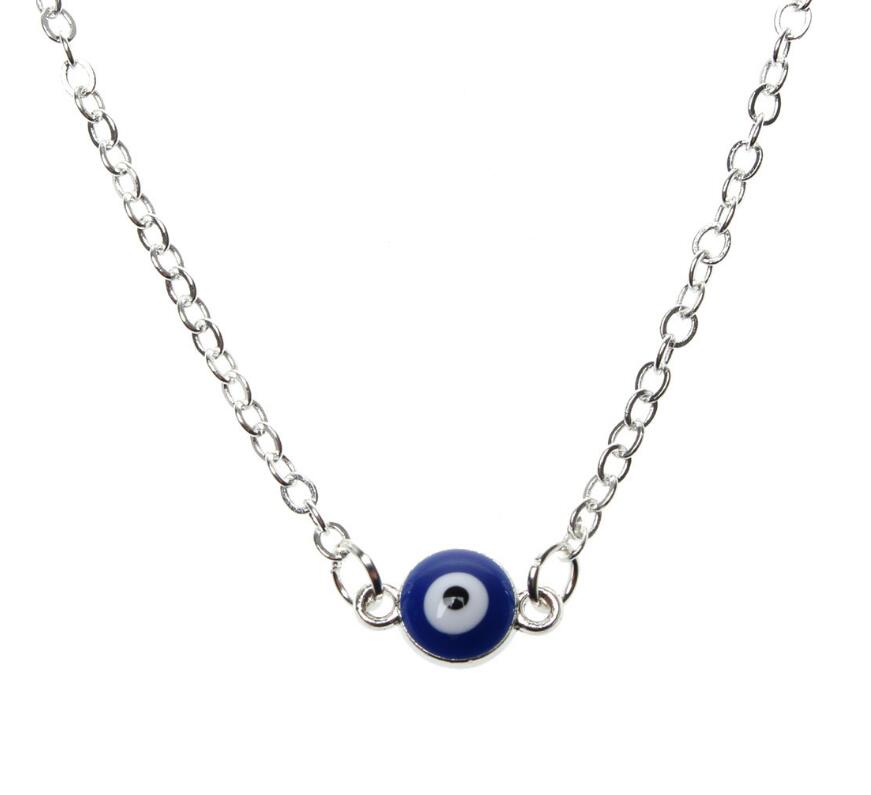 

Turkish Symbol Enamel Evil Blue Eyes Pendant Necklace Clavicle Chains Necklace Women Men Nazar Turkey Arabic Islamic Lucky Charm Gift