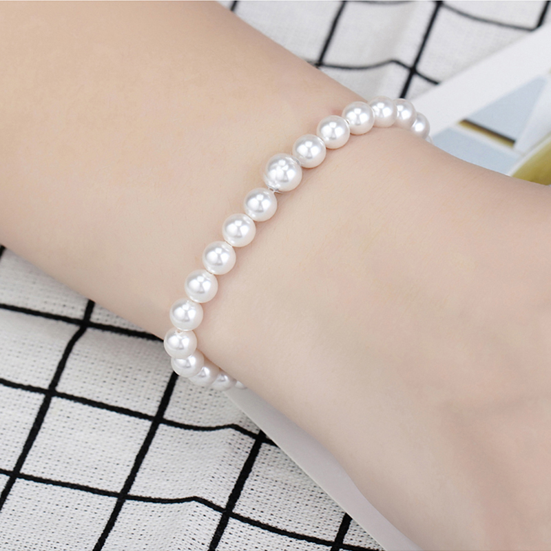 

Classic Crystal Pearl Bracelets For Women Beads Chain Bangles Wrap Bracelet Charm Hand Jewelry For Women Wedding