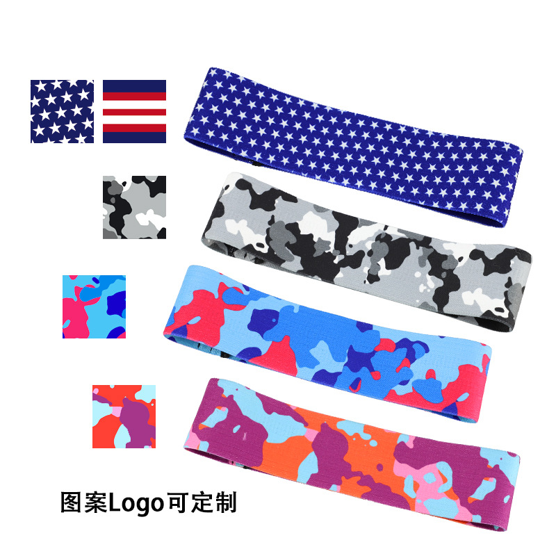 

Camouflage Hip Circle Band Yoga Anti-slip Gym Fitness Rubber Band Exercises Braided Elastic Hip Lifting Resistance