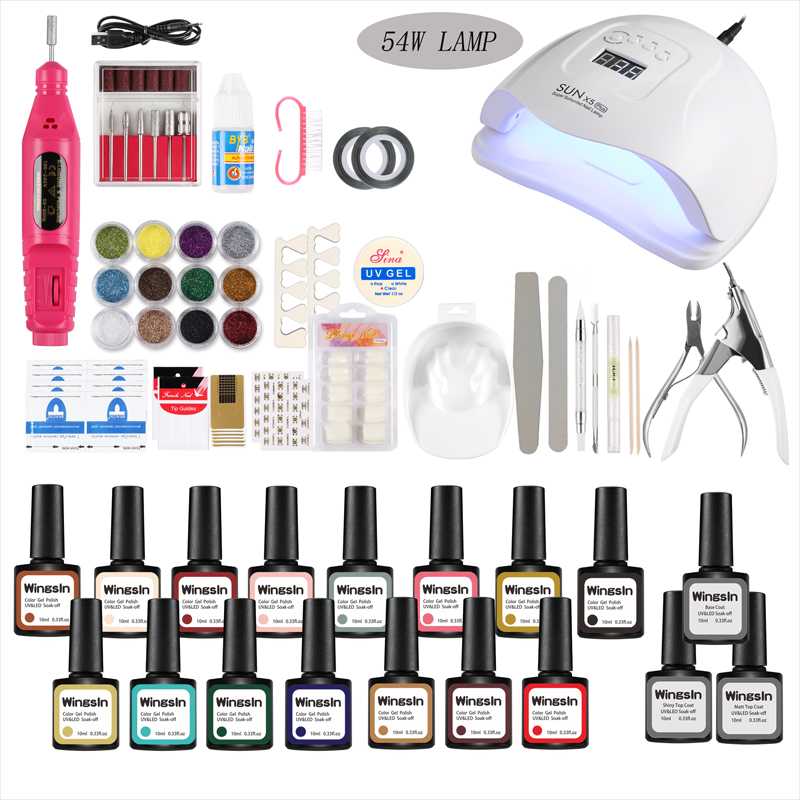 

Gel Nail Polish Set With Lamp Manicure Set Nail Kit Tools For Manicure For Gel Varnish Art Pusher Kit