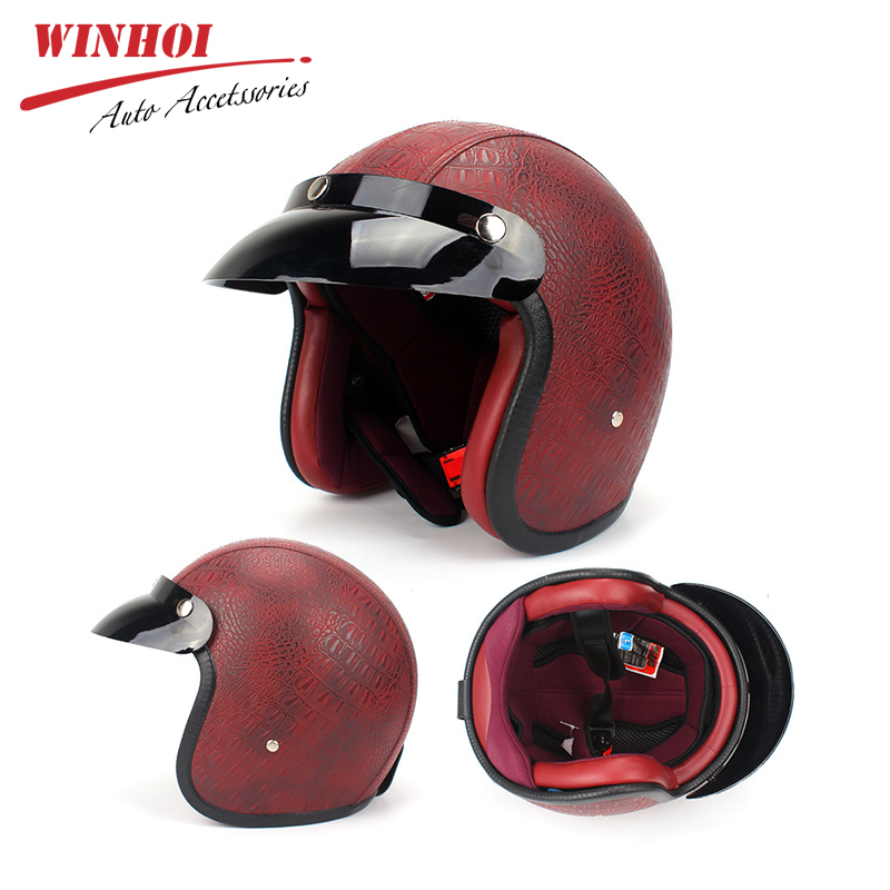 

Motorcycle Helmet Retro Universal Motorbike Helmet Personality for Men Women ABS+HD Wearable Lens Motorcycle for, Blue