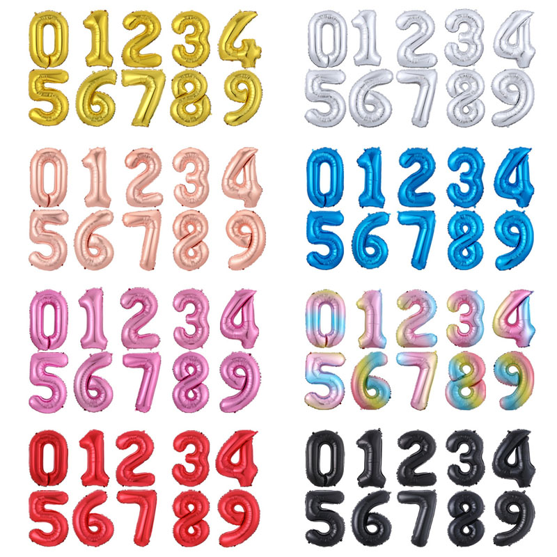 

Wholesale 32 inch Number Balloons 50pcs/lot 0-9 Numbers Aluminium Foil Balloon Birthday & Wedding Party Decorations, Silver