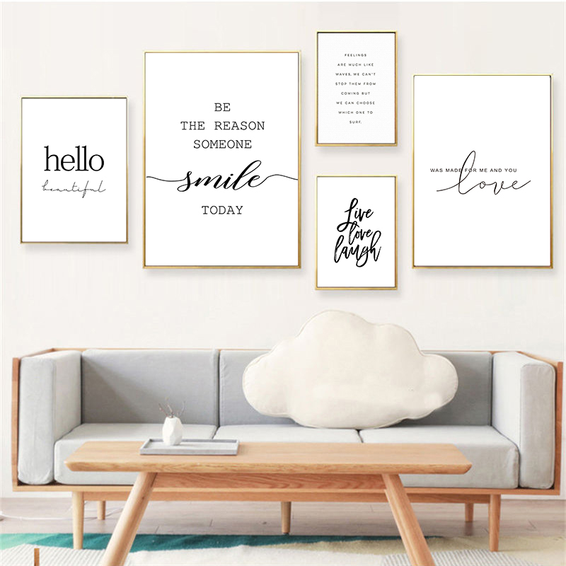 

Modern Life Quotes Art Posters Home Decor Nordic Canvas Painting Wall Art Letters Print Fresh Minimalist for Living Room Picture