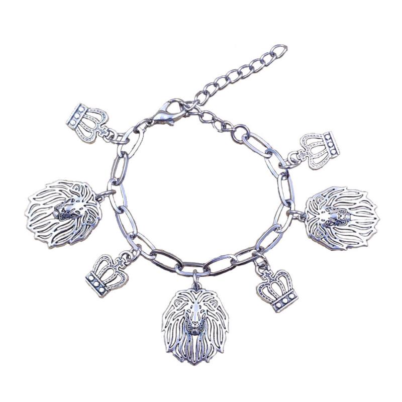 

2020 Cute Unique Handmade Lion Stainless Steel Charm Chain Bracelets Tiger Cheetah Lynx Men Women Drop Shipping BA001-010