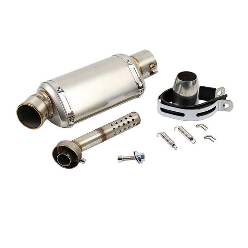 

2" Inlet 310mm Length Motorcycle ATV Cafe Racer Bagger Bobber Tracker Choppers Scooter Exhaust Pipe W/ Muffler
