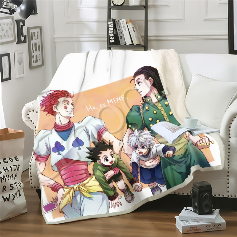 

CLOOCL Newest Sofa Travel Youth Bedding Japanese Anime Hunter X Hunter 3D Print Double Layer Blankets Bedspread for Plush Blanket Sofa Quilt