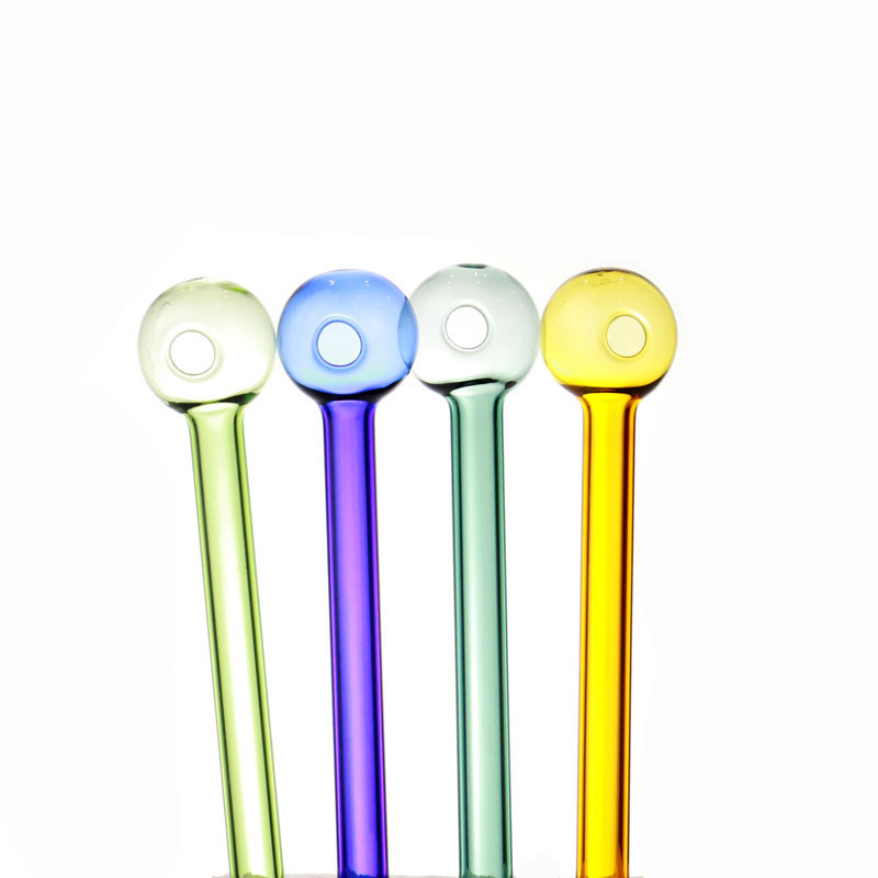 

10cm smoking pipes colourful thick pyrex glass oil burner pipes Tube .