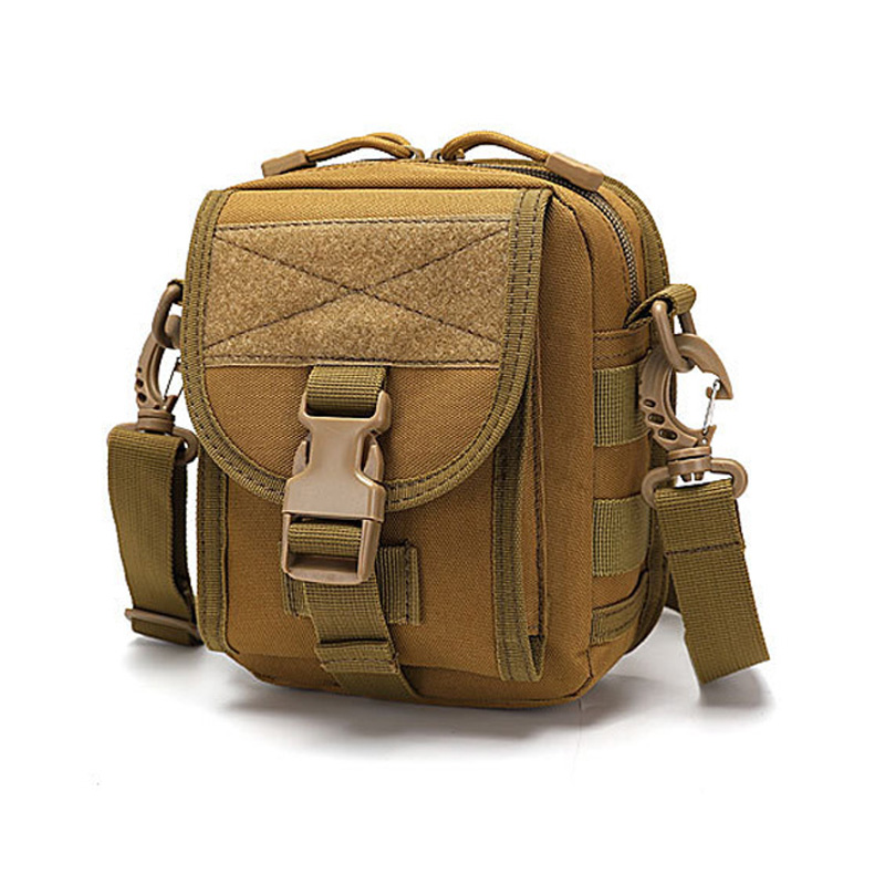 

Men's Outdoor Sports Bag Camping Hiking Multi-function Tactical Pouch Climbing Mini Backpack Shoulder Bag, Black