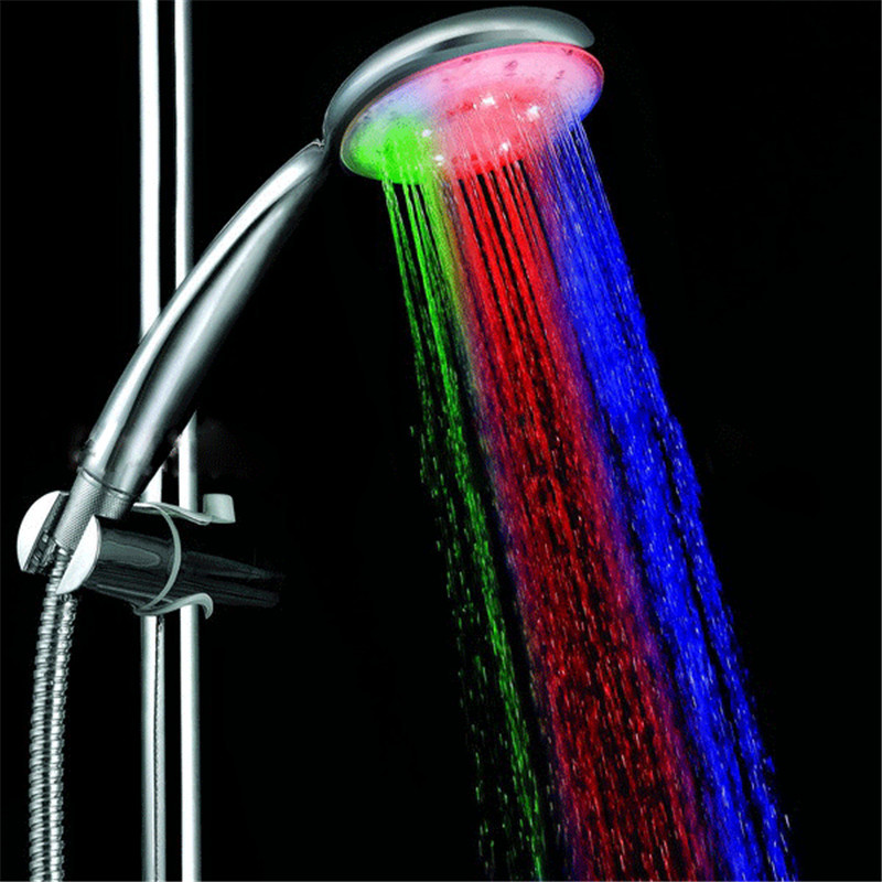

PVIVLIS LED Light Shower Faucet Shower Colorful Flicker Head Water - Saving Handheld Big Rain Ducha Chuveiro