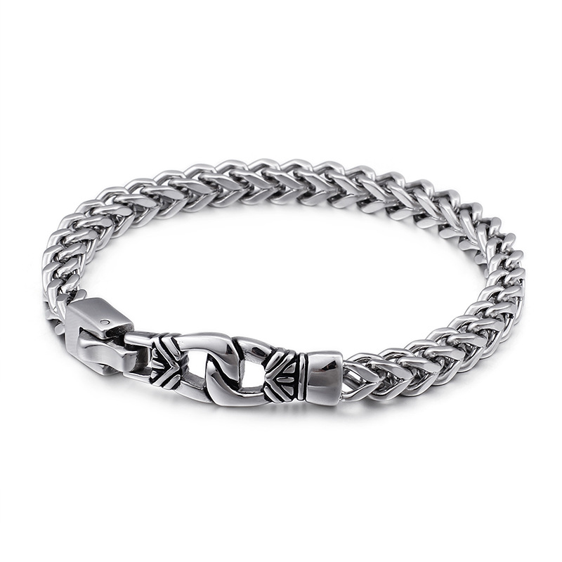 

Men's keel fashion bracelet Titanium steel simple steel bracelet