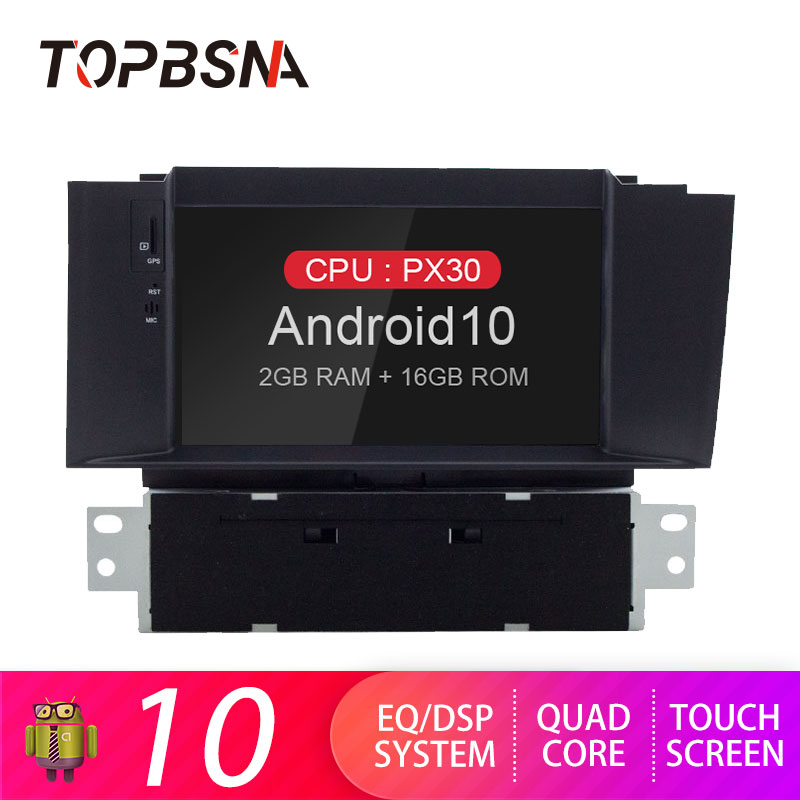 

TOPBSNA Android 10 Car DVD Player For C4 C4L DS4 2011 2012 2013 2014 2020 GPS Navigation 1 Din Car Radio Stereo WIFI RDS