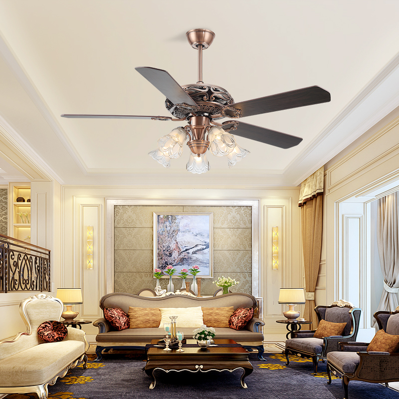 

Nordic Retro Glass Fan Lamp with Remote Control Light Restaurant Bedroom Dining Licing Room High Quality Wood Leaf Fan Lamp