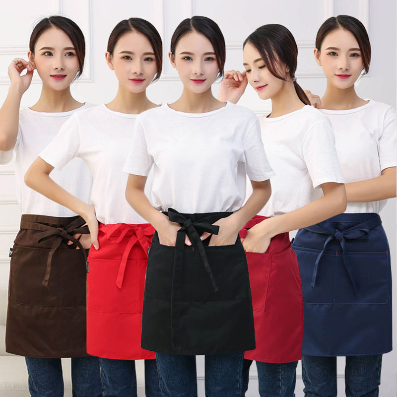 

Women Kitchen Cooking Half-Length Foldable Apron Catering Chef Hotel Waiter Work Home Household Kitchen Baking Tools