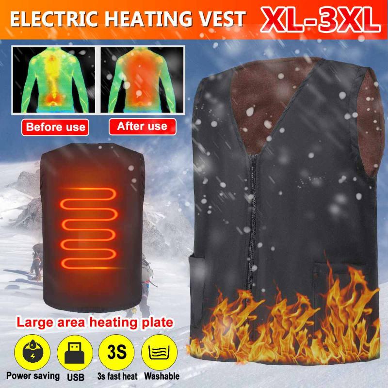 

Electric Heated Vest USB 5V 3 Gears Polyester Heating Jacket Clothing Generic Men/Women Autumn winter Smart heating Jacket, Xxl