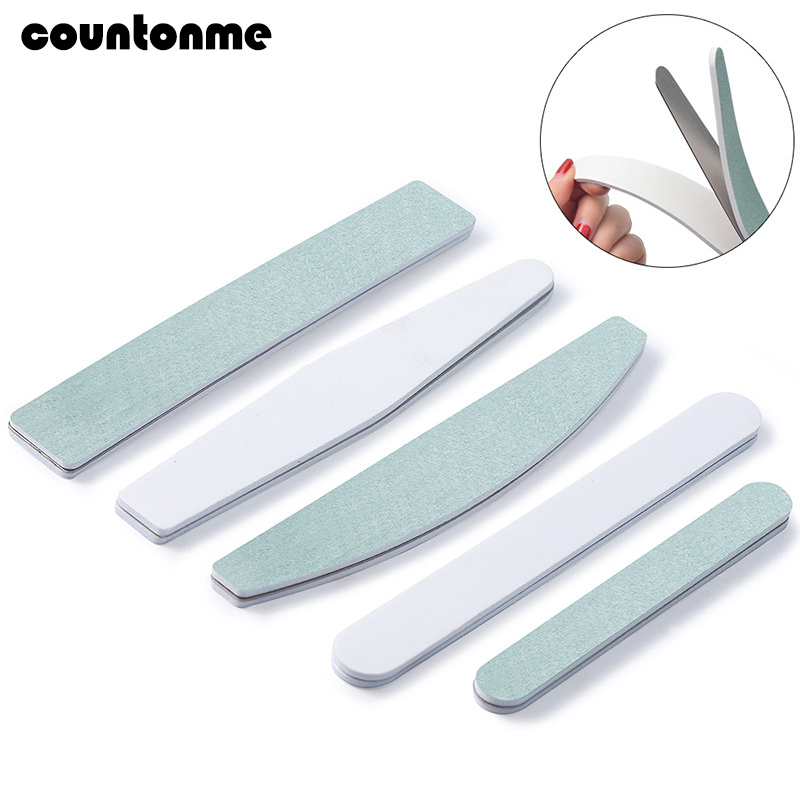 

Replacement Nail File Double Sided Nail Buffer Sponge Stainless Steel Pad Sand Paper with 10 pcs Green/White Replacement Polish