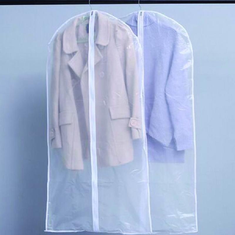 

6pcs Practical Clear Garment Storage Bags Breathable Dress Coat Clothes Wardrobe Translucent Zipper Dust-proof Cover