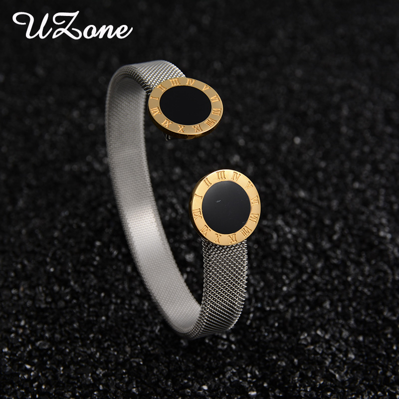 

UZone Trendy Women Jewelry Bangle Hollow Wire Adjustable Bangle For Birthday Gift