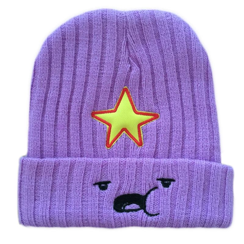 

Men Women Knitted Hat Star Pattern Solid Color Knit Beanie Winter Warm Cap Shawl Hot New, Pk