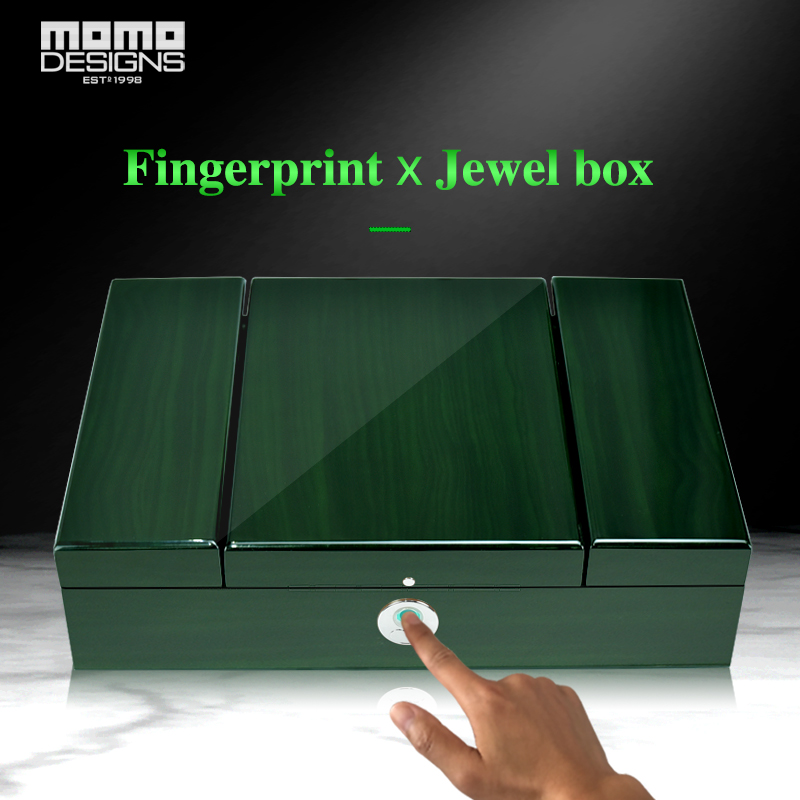 

Wooden jewel box Fingerprint lock Jewelry and Watch storage display wood piano boxes NEW arrivals