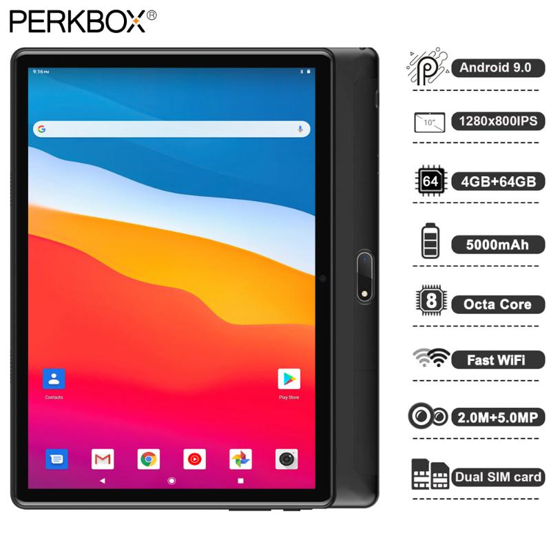 

2020 tablet pc 10 inch Octa Core 4GB RAM 64GB ROM 1280x800 HD Screen 5.0MP Cameras 4G LTE Phone Call tablet wifi Youtube, Black