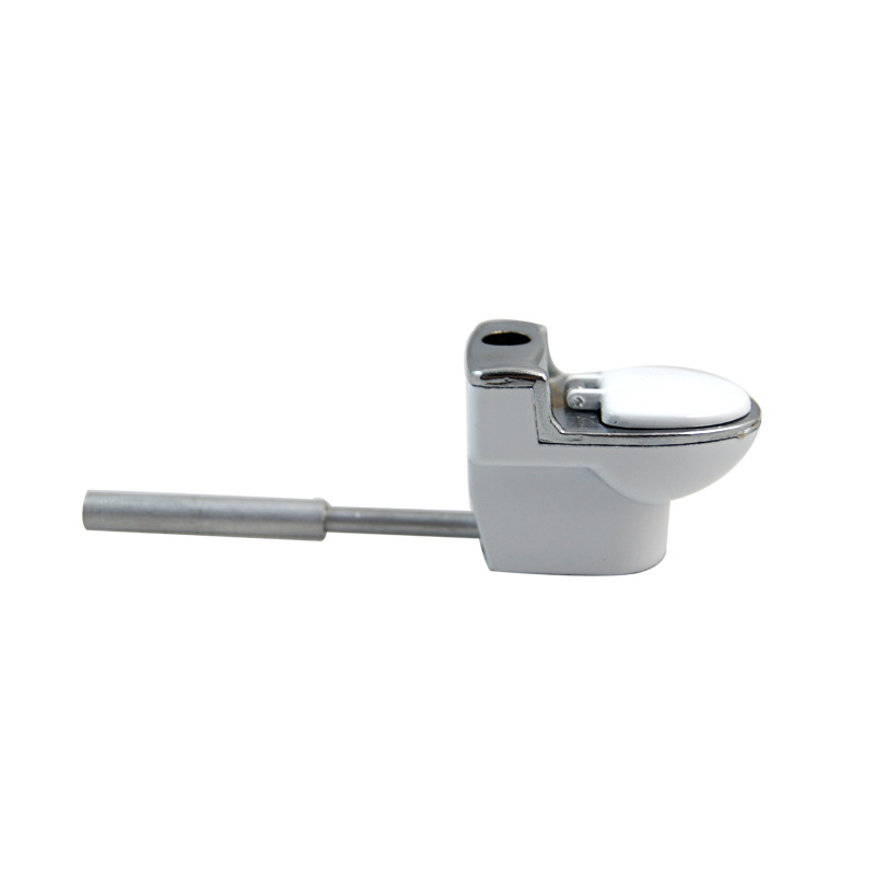 

Factory selling funny creative Portable toilet shaped pipe metal pipes smoking accessories with display box packing
