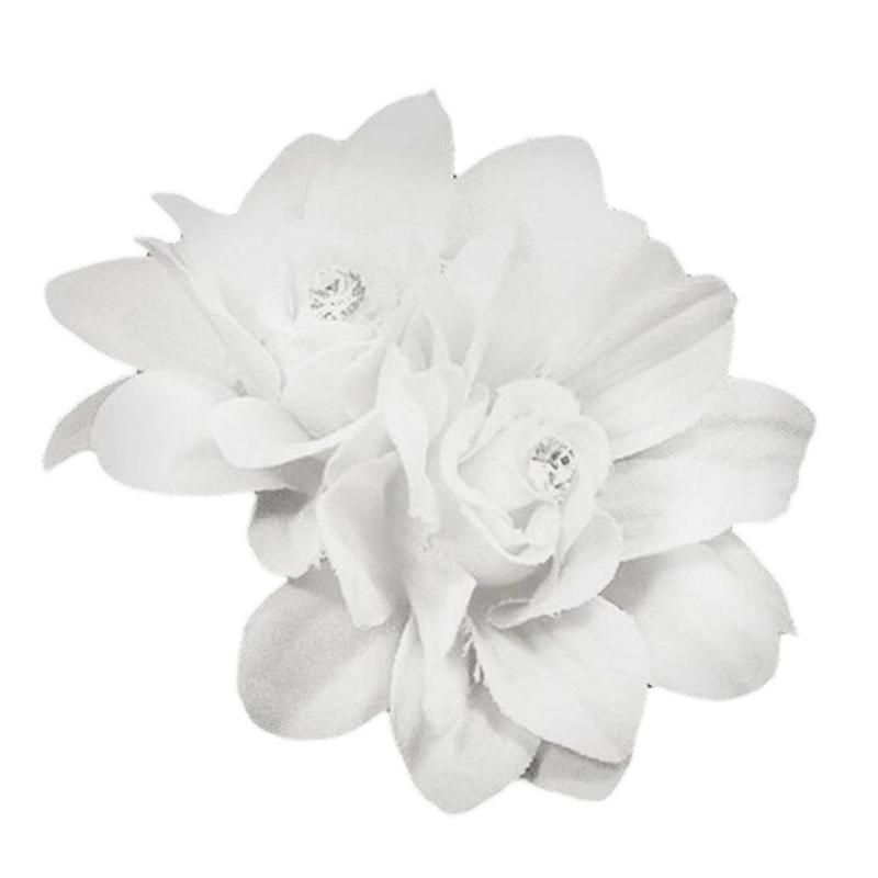 

6 Styles Women Hair Decoration Bridal Head Flower Fabric Flower Headdress Hair Small Wedding Color Rhinestone Clip Hairpin G2M4