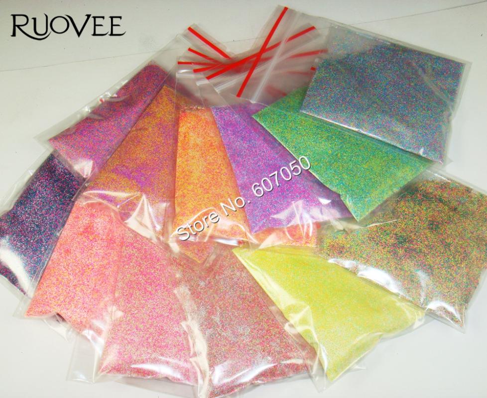 

12 Colors Mix NEON Candy 0.2MM Nail Glitter Melange Sequins Paillette for Nail Art Glitter Craft Decoration