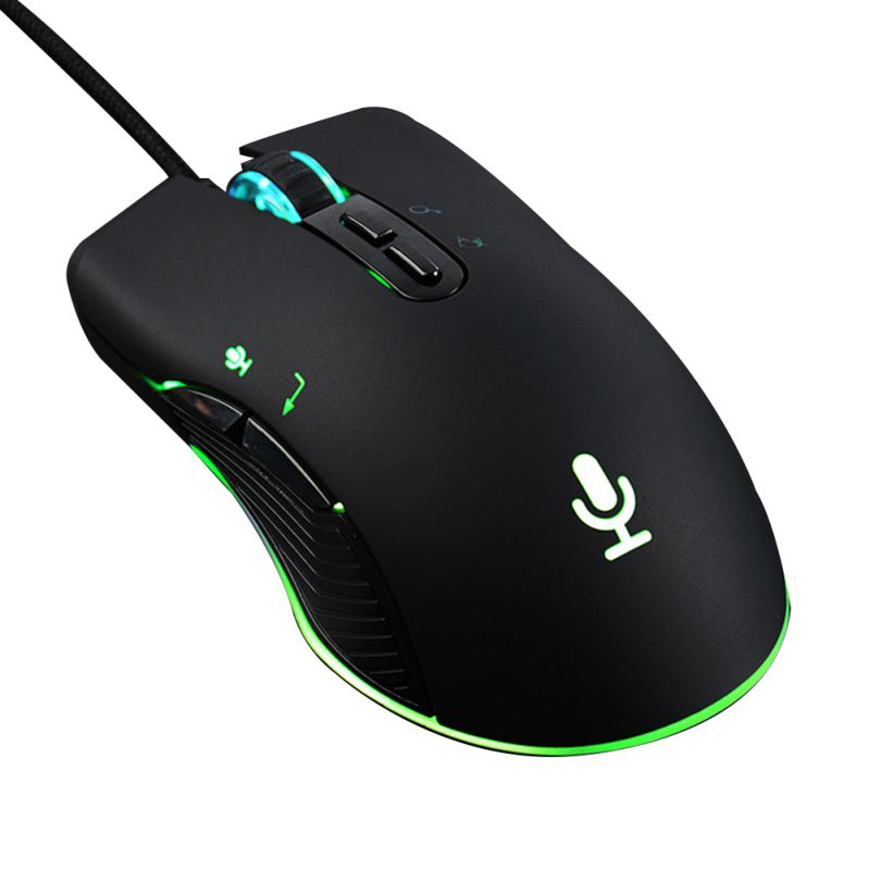 

AI Smart Voice Mouse Wired Light Support A9 Black