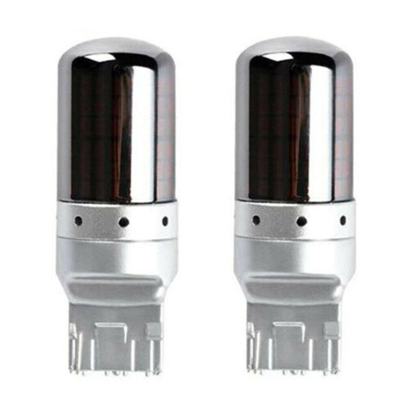 

2pcs Set Chrome 7440 T20 Amber Canbus Error Free LED Lamp Bulb Turn Signal Light Car 12V 21W Led Light Bulb Dropshipping CSV, As pic