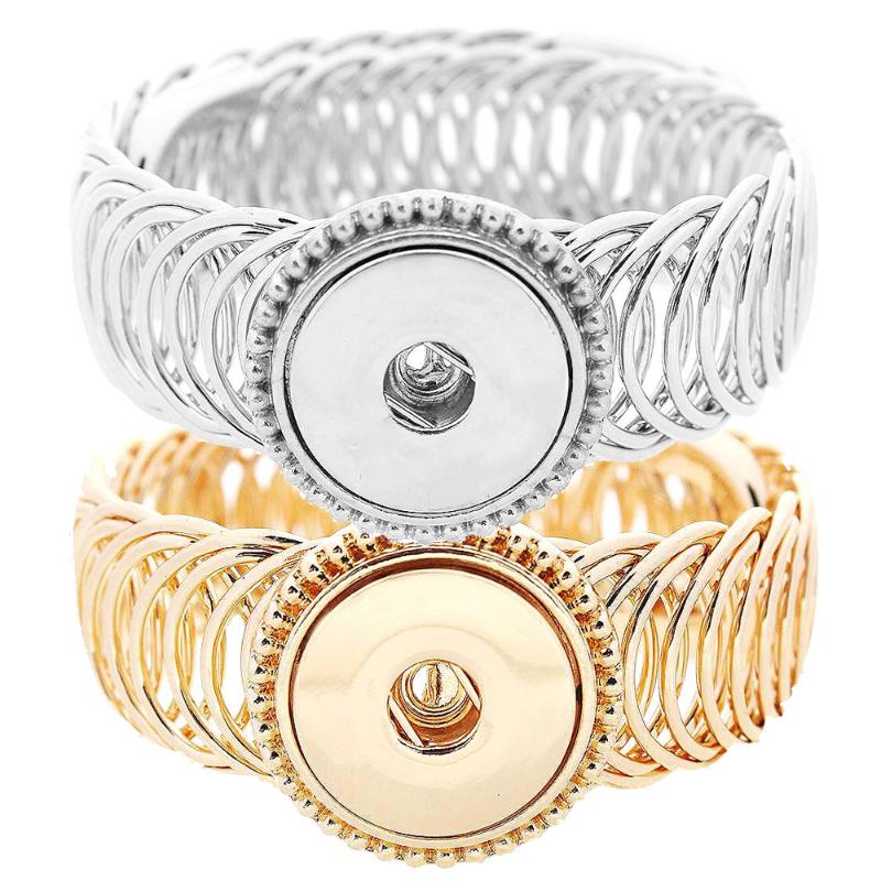 

JaynaLee Ginger Snaps Bangle Jewelry fit 18mm or 20mm Snaps for women Men gift GJB8047