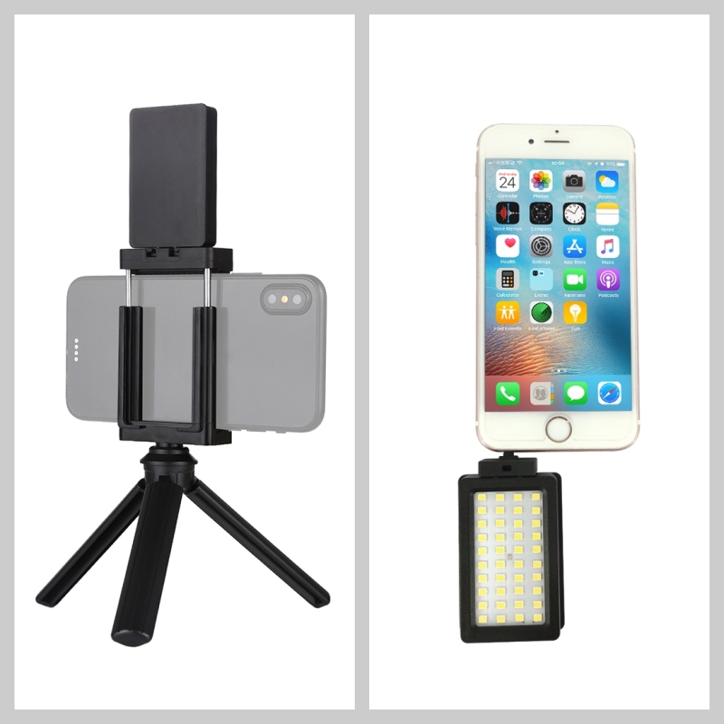 

Universal Fill Light Photographic Lighting Tripod Holder Mini Vlog LED Video Light Tripod Kit CRI95 Dimmable Colorful RGB/white