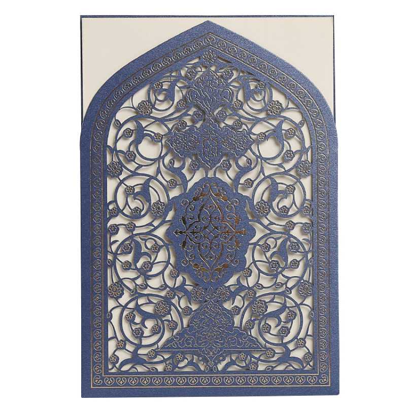 

Greeting Cards 1pcs Elegant Laser Cut Wedding Invitations Card Lace Arch Personalized Birthday Decoration Party Favor