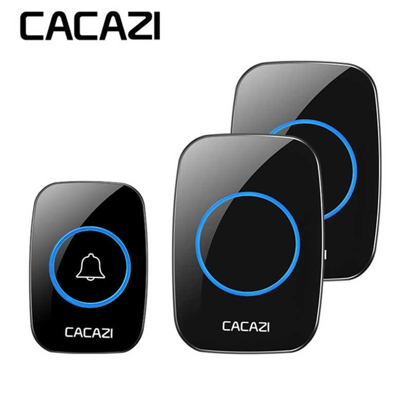 

CACAZI New Waterproof Wireless Doorbell 300M Remote ,low price high quality home smart Chime 220V 1V2 buttons 1V2 receivers