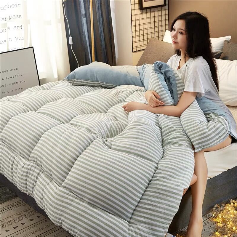

cotton patchwork Quilt Duvet  Queen Twin size Luxury Printed thicke warm Autumn/Winter Blanket Bedding Comforter Filler, As picture