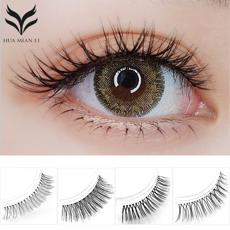 

Fashion 3 Pairs Sharpened False Eyelashes 7 Types Handmade Transparent Terrier Fake Eyelashes Eye Makeup Tools Faux Cils