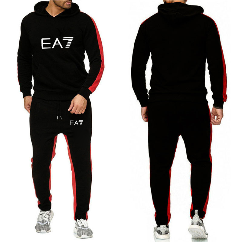 

2020 Design Men' Fashion Tracksuit Casual Sportsuit Men Hoodies Sweatshirts Sportswear 2 Piece Coat+Pant Men Set, Picture color 2