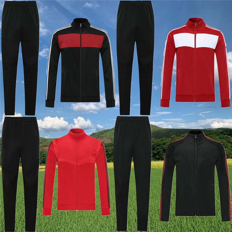 

MAN POGBA UTD Soccer Jackets Tracksuit 2020 21 Manchester SANCHO B.FERNANDES Training suit MARTIAL RASHFOR united football Survetement, Jackets top