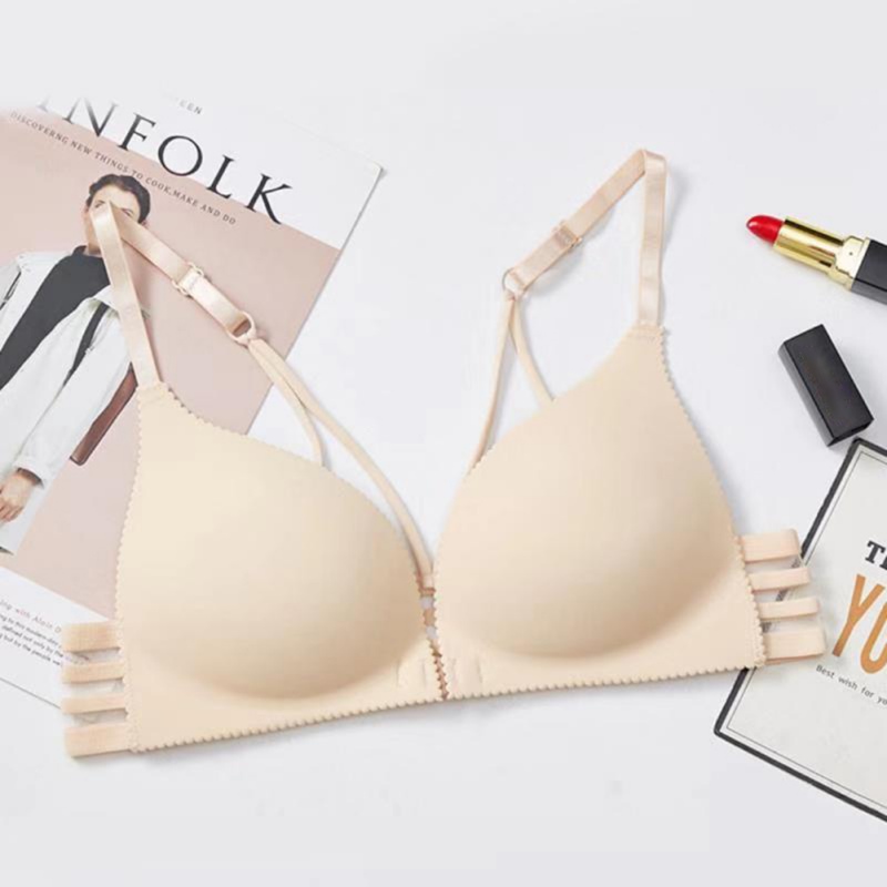 

Blackday Breathable Bralette Underwear Ladies Sexy Lingerie Soft Comfort Bras For Women Thin Wireless Push Up Bra Solid Seamless Hot New, Beige