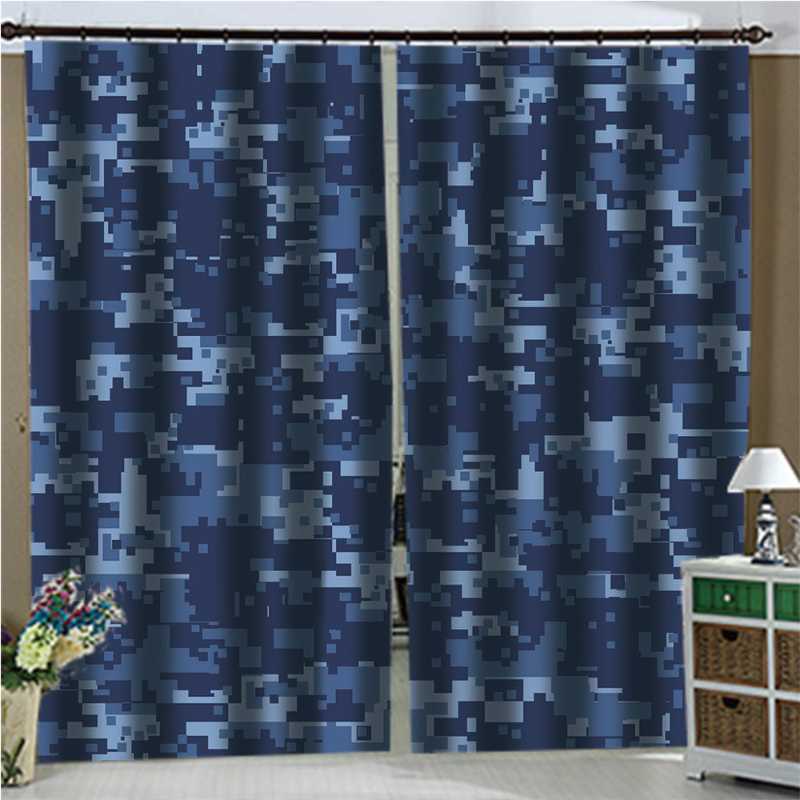 

Customized size curtains Gray mosaic Blackout 3D Window Curtains For Living Room, As pic