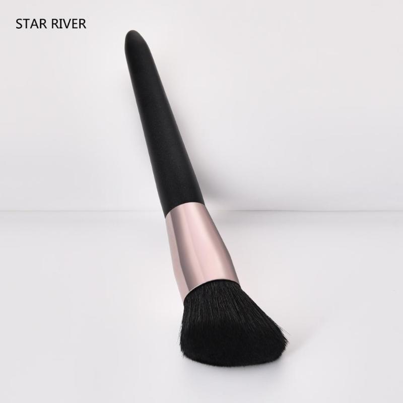 

1 Piece Reals Luxe Goat Hair Loose Powder Blush Bronzer Brush Ultra-soft Contouring Buffing Brush Beauty Tools Professional