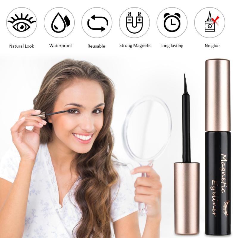 

5 Pairs Magnetic Eyelashs Set Magnet Liquid Eyeliner& Magnetic Lashes Set Waterproof Long Lasting Eyelash Extension Makeup Tools