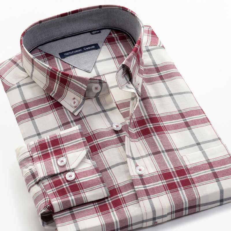 

2020 new style men's plus size shirt 100% cotton plaid shirt fashion soft classic business casual men increase7XL 8XL 9XL 10XL, 961025