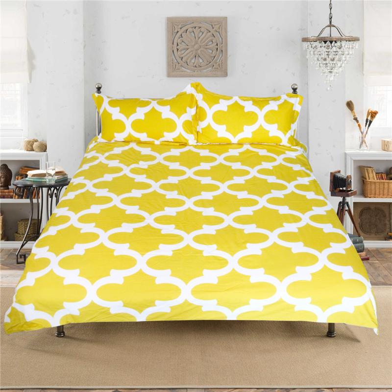 

Home Textile Modern Geometric Duvet Cover with Zipper Polyester Cotton Quilt Cover Comforter Bedclothes, As pic