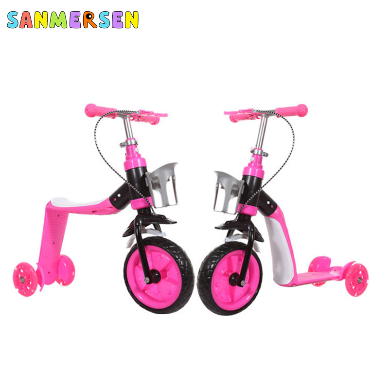

Conversion Children Three Wheel Scooters Ride On Bike Outdoor Bicycle Tricycle Baby 2 In 1 Balance Bike Ride On Toys Stroller