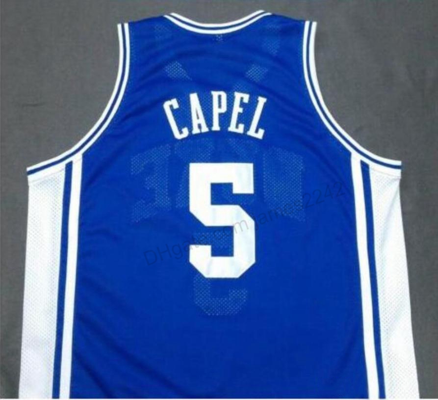 

Custom Men Youth Women #5 JEFF CAPEL Basketball Jersey Stitched Any Size S-3XL 4XL 5XL 6XL Name Or Number, Blue men s-6xl