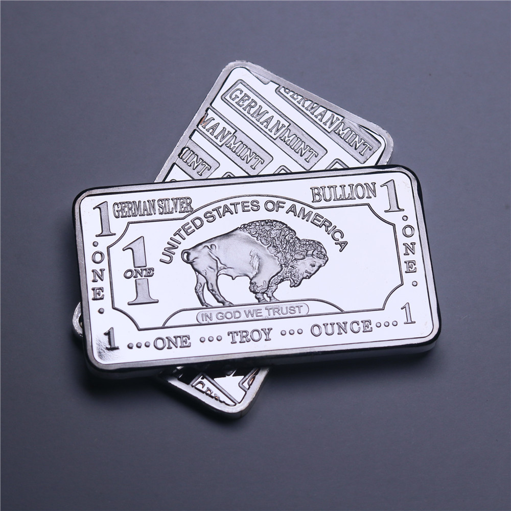 

Sample Order 1oz Germany Silver Bar.Buffalon Art Silver Bar Bullion Not Magnetic