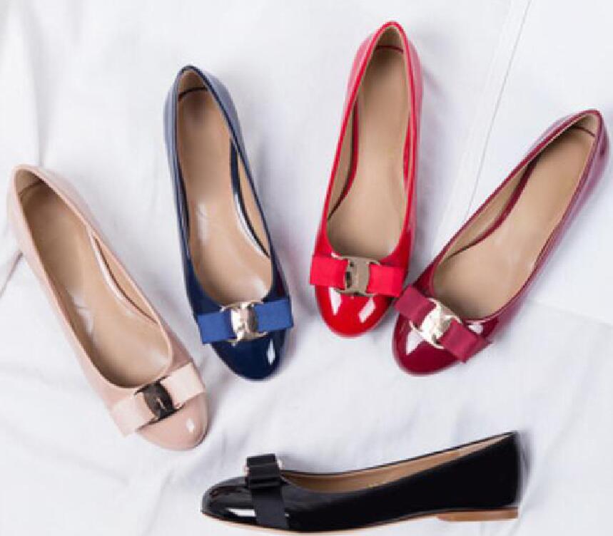 

Loe price sale Newest Women Flats Genuine Leather Ballet Shoes Woman Bow Tie Flats Ladies Zapatos Mujer Sapato Feminino, Begie