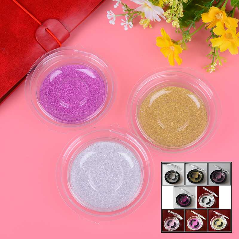 

10sets DIY Packing Box For Eyelash Blank Eyelashes Plastic Package All Transparent Lid Tray Magnet Eyelashes Soft Packing Box
