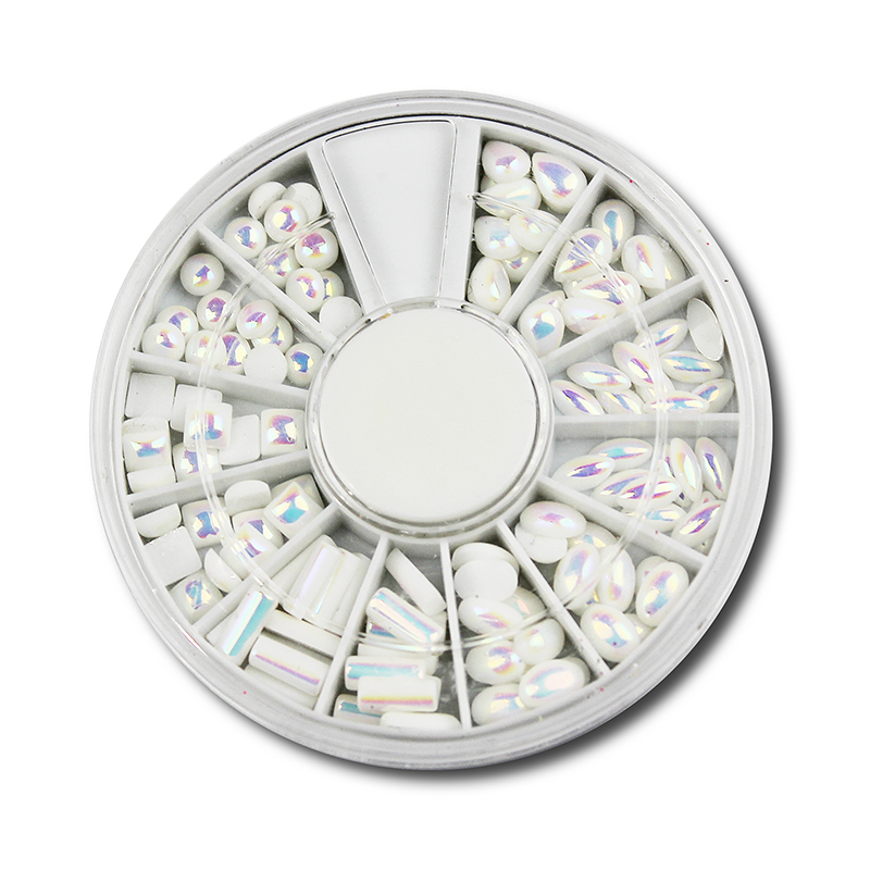 

1Box 0.2mm -4mm Flat Back Half Round Pearls Mix Assorted Bling Pearls Cabochons Gems DIY Art Craft Deco Wholesale Ivory