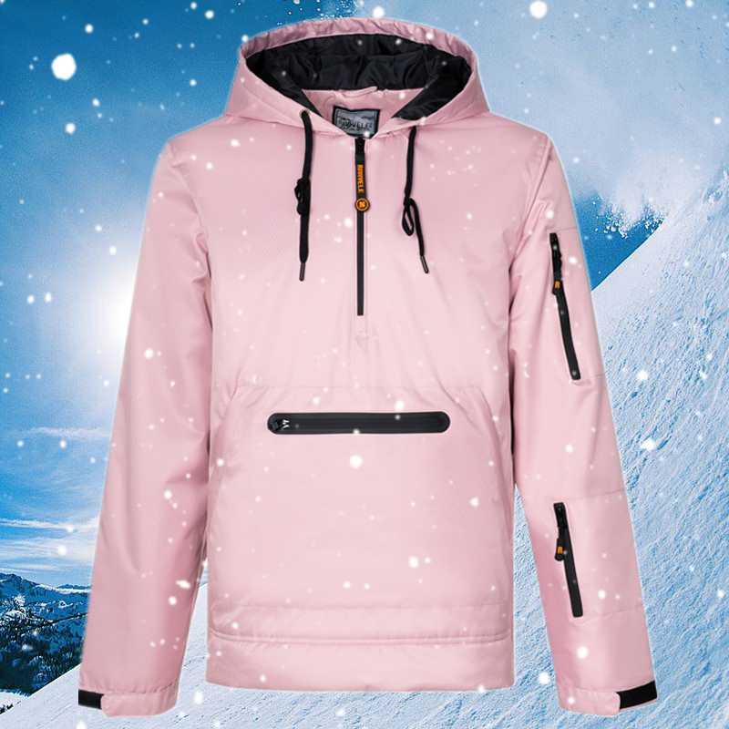 

Winter Ski Suit Women Windproof Waterproof Outdoor Sport Hooded Coat Male Thermal Snowboarding Skiing Jacket Cyf283, White